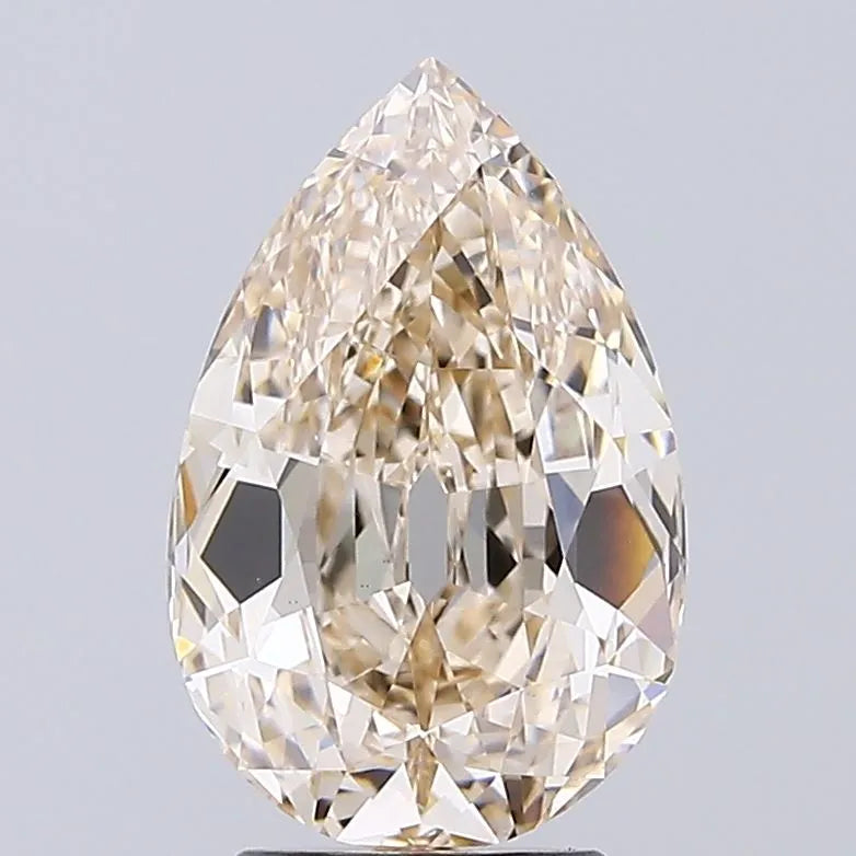 4.09ct Pear Lab Grown Diamond (Colour Very Light Brown, Clarity VS1, IGI Certified)