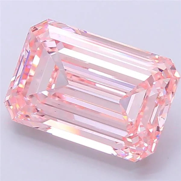 5.01ct Emerald Lab Grown Diamond (Colour Fancy Vivid Pink, Clarity VS1, IGI Certified)