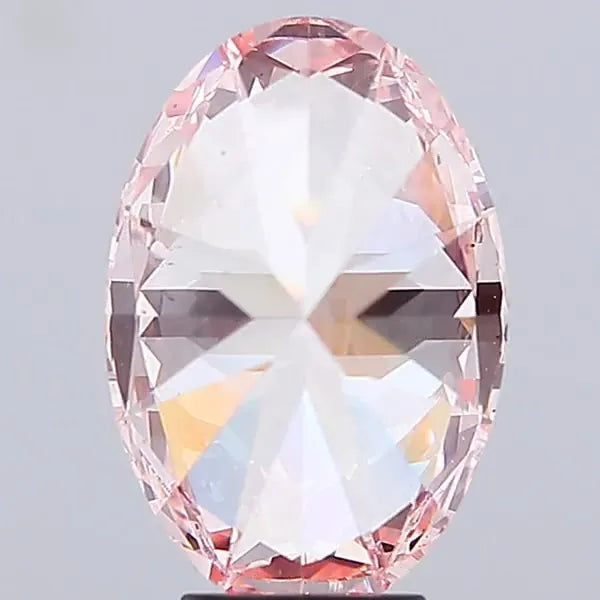 5.49ct Oval Lab Grown Diamond (Colour Fancy Vivid Pink, Clarity VS2, IGI Certified)