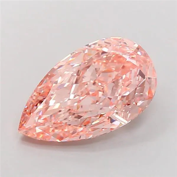 7.09ct Pear Lab Grown Diamond (Colour Fancy Intense Pink, Clarity VVS2, IGI Certified)