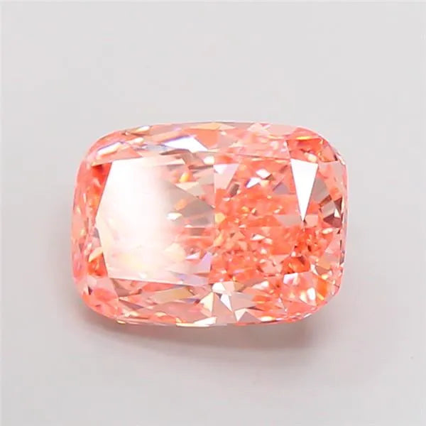 7.53ct Cushion modified Lab Grown Diamond (Colour Fancy Vivid Pink Orange, Clarity VS1, IGI Certified)