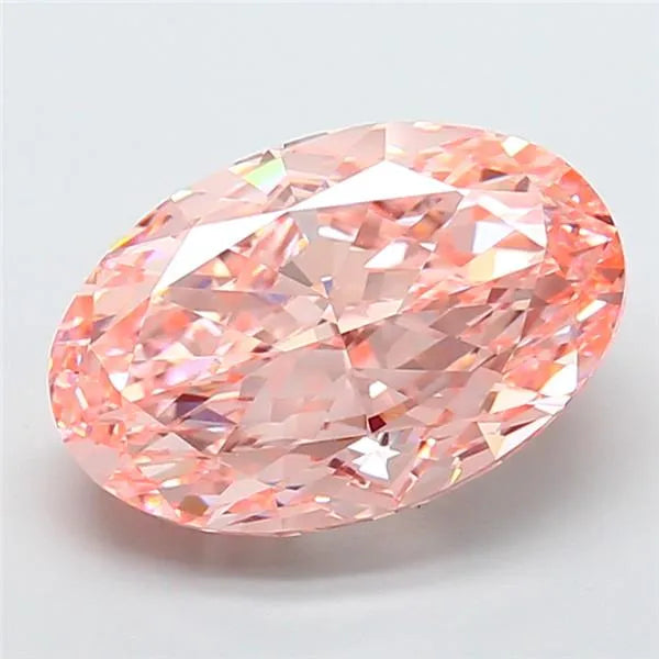 8.05ct Oval Lab Grown Diamond (Colour Fancy Vivid Pink, Clarity VVS2, IGI Certified)