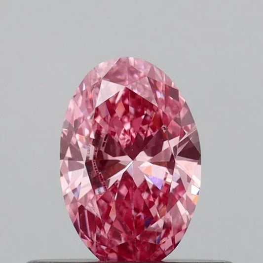 0.32ct Oval Lab Grown Diamond (Colour Fancy Vivid Pink, Clarity VS2, IGI Certified)