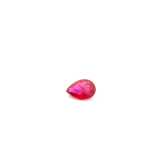 0.33ct Pear Natural Ruby (Colour Red, Clarity Slightly Included, Cut Faceted)
