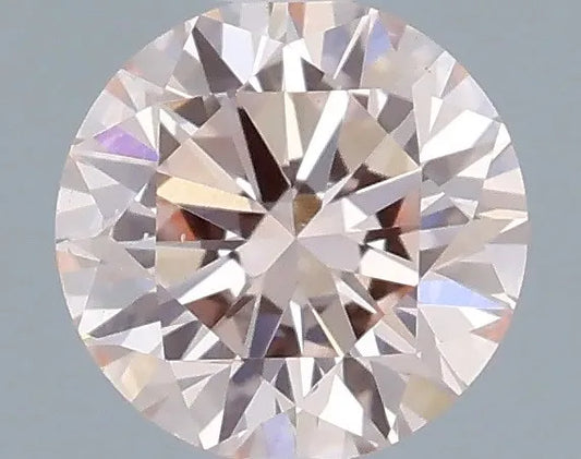 0.33ct Round Lab Grown Diamond (Colour Fancy Pink, Clarity VS2, Cut EX, IGI Certified)