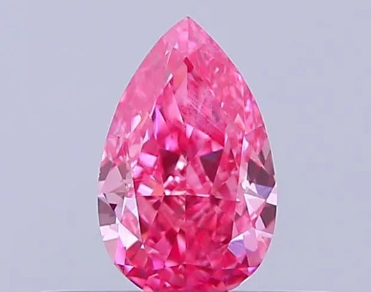 0.34ct Pear Lab Grown Diamond (Colour Fancy Vivid Pink, Clarity VVS2, IGI Certified)