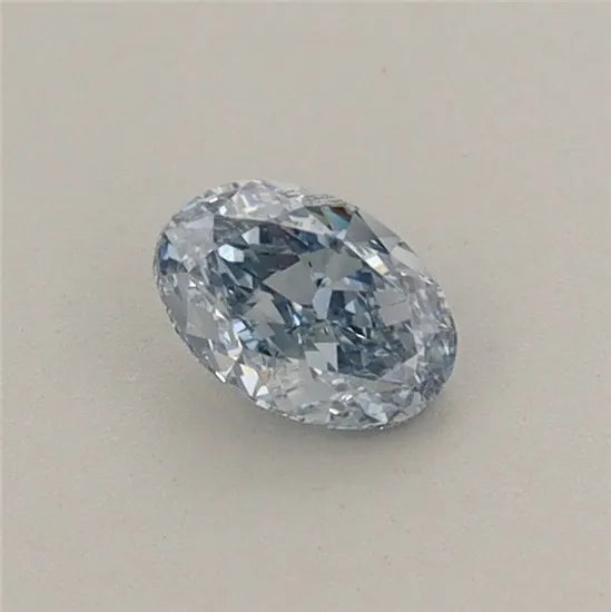 0.35ct Oval Lab Grown Diamond (Colour Fancy Vivid Blue, Clarity VS2, IGI Certified)