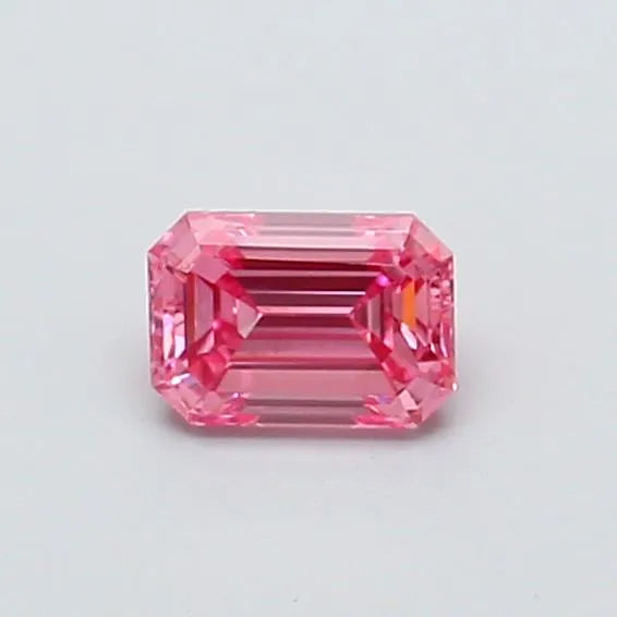 0.37ct Emerald Lab Grown Diamond (Colour Fancy Vivid Pink, Clarity VS2, IGI Certified)