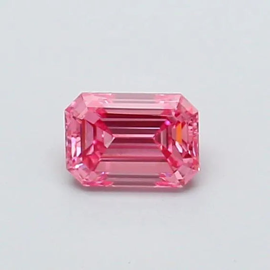 0.37ct Emerald Lab Grown Diamond (Colour Fancy Vivid Pink, Clarity VS2, IGI Certified)