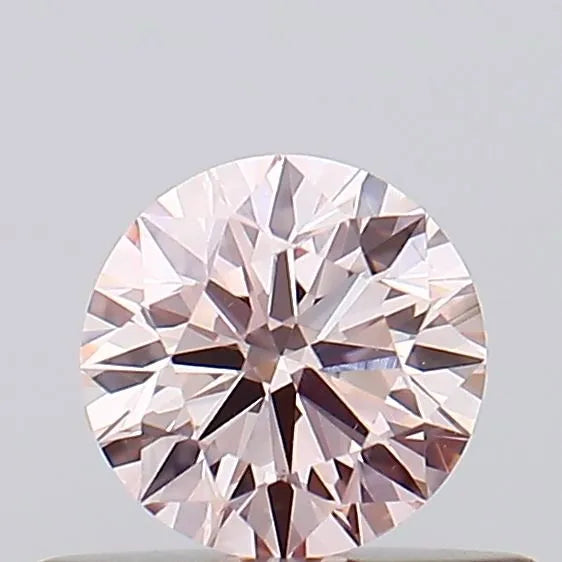 0.39ct Round Lab Grown Diamond (Colour Fancy Pink, Clarity VS2, Cut ID, IGI Certified)