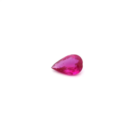 0.41ct Pear Natural Ruby (Colour Red, Clarity Slightly Included, Cut Faceted)