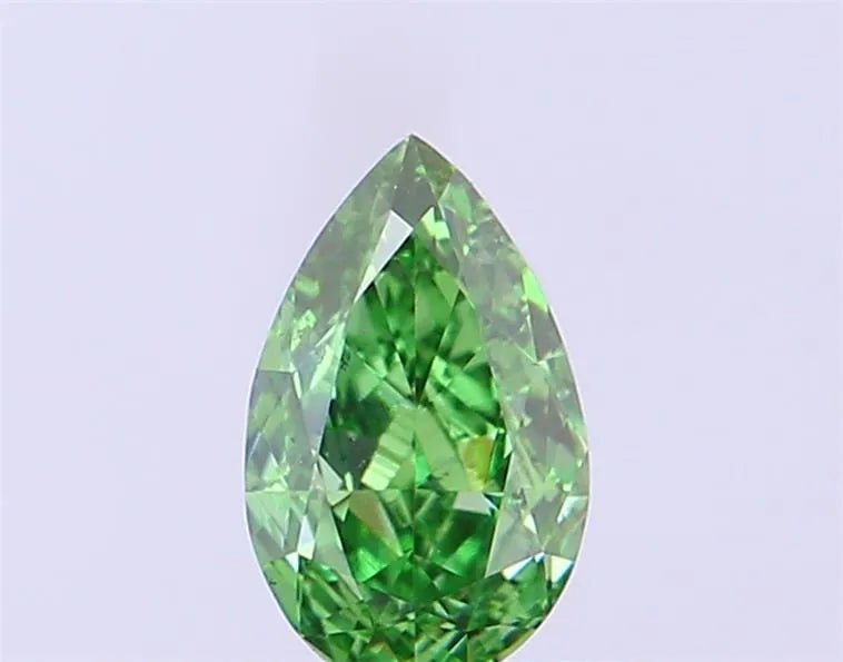0.42ct Pear Lab Grown Diamond (Colour Fancy Vivid Green, Clarity VS2, IGI Certified)