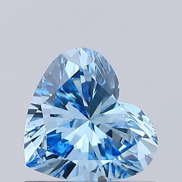 0.48ct Heart Lab Grown Diamond (Colour Fancy Vivid Blue, Clarity VS1, IGI Certified)