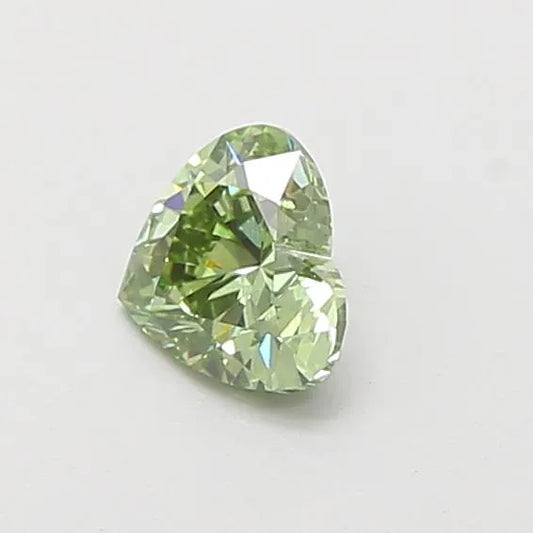 0.48ct Heart Lab Grown Diamond (Colour Fancy Vivid Green, Clarity VS2, IGI Certified)