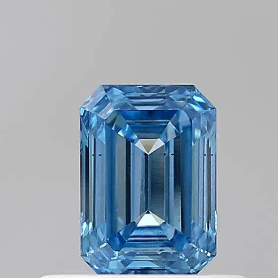 0.50ct Emerald Lab Grown Diamond (Colour Fancy Vivid Blue, Clarity VS2, IGI Certified)