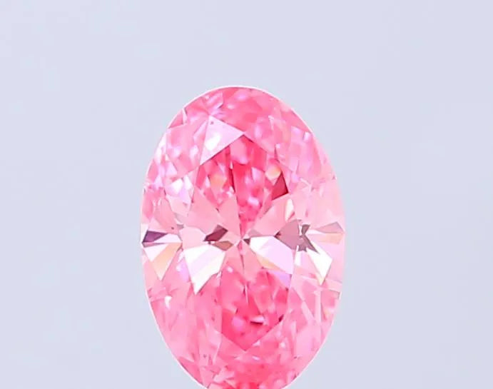 0.51ct Oval Lab Grown Diamond (Colour Fancy Vivid Pink, Clarity VVS2, IGI Certified)