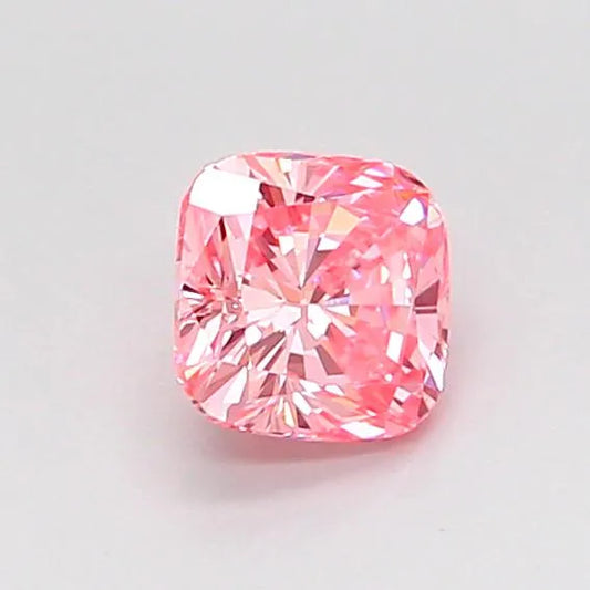 0.53ct Cushion brilliant Lab Grown Diamond (Colour Fancy Vivid Pink, Clarity VVS2, IGI Certified)