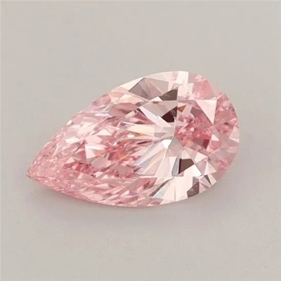 0.55ct Pear Lab Grown Diamond (Colour Fancy Vivid Pink, Clarity VS2, IGI Certified)