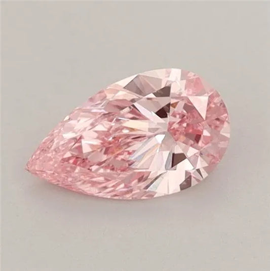0.55ct Pear Lab Grown Diamond (Colour Fancy Vivid Pink, Clarity VS2, IGI Certified)