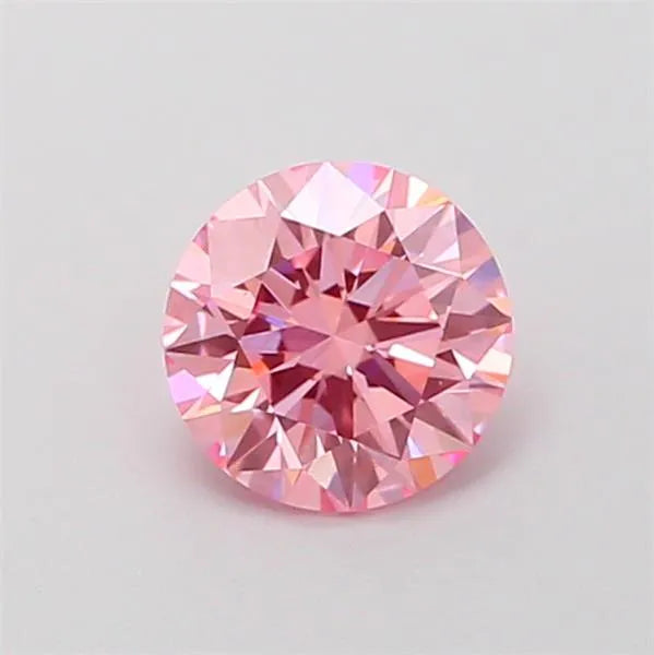 0.56ct Round Lab Grown Diamond (Colour Fancy Vivid Pink, Clarity VS1, Cut ID, IGI Certified)