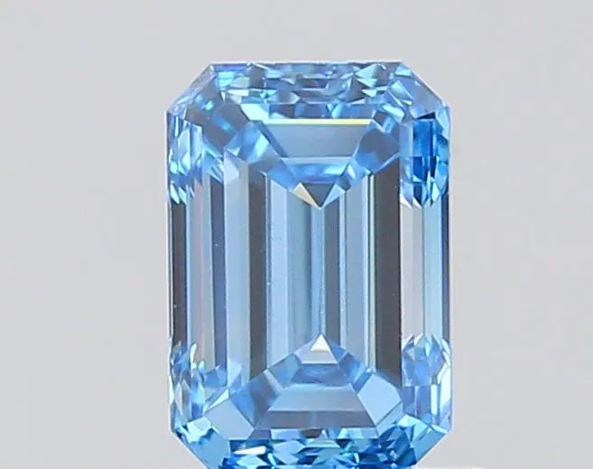 0.73ct Emerald Lab Grown Diamond (Colour Fancy Vivid Blue, Clarity VS1, IGI Certified)