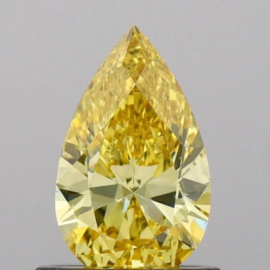0.77ct Pear Lab Grown Diamond (Colour Fancy Vivid Yellow, Clarity VVS2, IGI Certified)