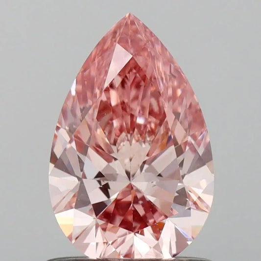 0.79ct Pear Lab Grown Diamond (Colour Fancy Vivid Pink, Clarity VS2, IGI Certified)