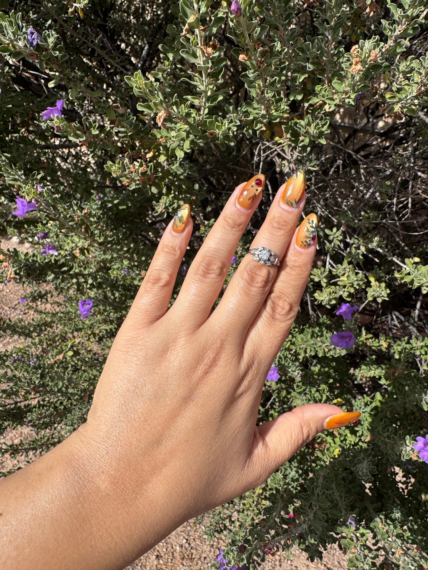 Vintage White Gold Art Deco Ring 0.5ct Natural Diamond