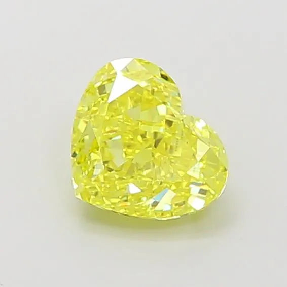 1.00ct Heart Lab Grown Diamond (Colour Fancy Vivid Yellow, Clarity VVS2, IGI Certified)