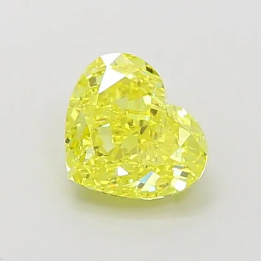 1.00ct Heart Lab Grown Diamond (Colour Fancy Vivid Yellow, Clarity VVS2, IGI Certified)