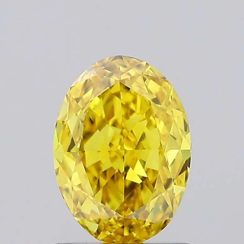 1.00ct Oval Lab Grown Diamond (Colour Fancy Vivid Yellow, Clarity VVS2, IGI Certified)