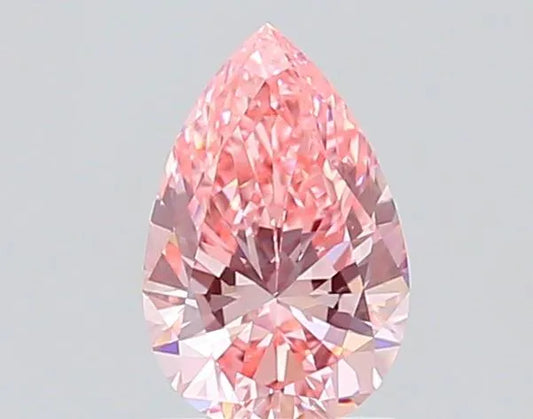 1.00ct Pear Lab Grown Diamond (Colour Fancy Vivid Pink, Clarity VS2, IGI Certified)