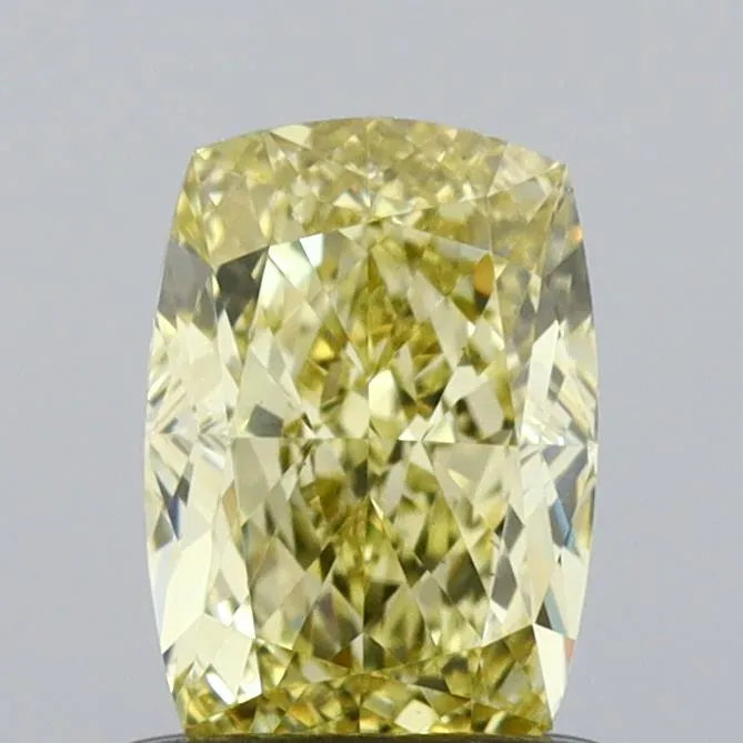 1.01ct Cushion modified Lab Grown Diamond (Colour Fancy Intense Yellow, Clarity VS1, IGI Certified)