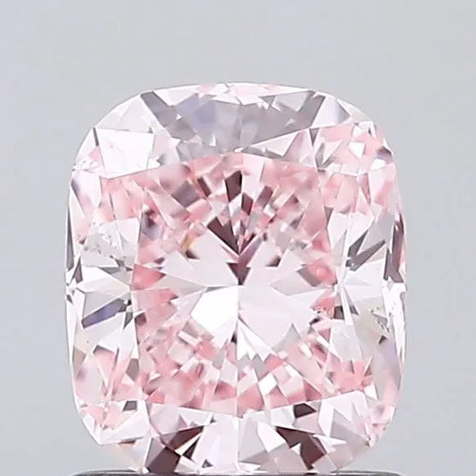 1.01ct Cushion modified Lab Grown Diamond (Colour Fancy Vivid Pink, Clarity VS1, IGI Certified)
