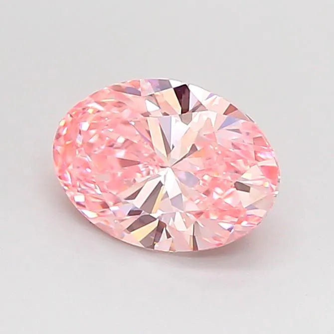 1.02ct Oval Lab Grown Diamond (Colour Fancy Vivid Pink, Clarity VS1, IGI Certified)