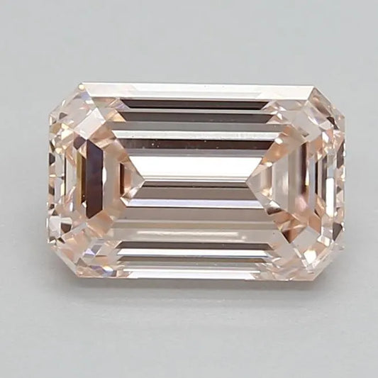 1.03ct Emerald Lab Grown Diamond (Colour Fancy Brownish Pink, Clarity VS1, IGI Certified)