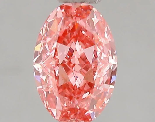 1.06ct Oval Lab Grown Diamond (Colour Fancy Vivid Pink, Clarity VVS2, IGI Certified)