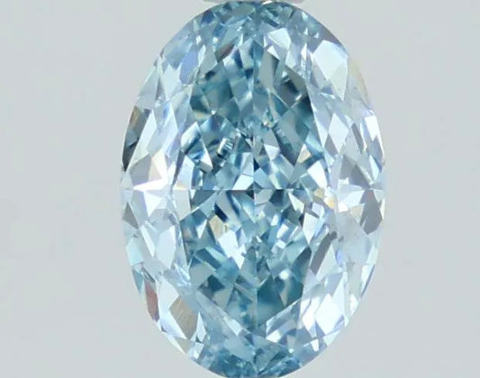 1.07ct Oval Lab Grown Diamond (Colour Fancy Vivid Blue, Clarity VS1, IGI Certified)
