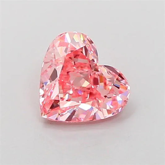 1.11ct Heart Lab Grown Diamond (Colour Fancy Vivid Pink, Clarity VVS2, IGI Certified)