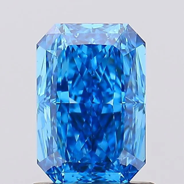 1.24ct Radiant Lab Grown Diamond (Colour Fancy Vivid Blue, Clarity VS1, IGI Certified)