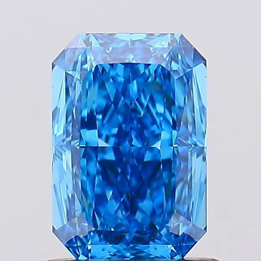 1.24ct Radiant Lab Grown Diamond (Colour Fancy Vivid Blue, Clarity VS1, IGI Certified)