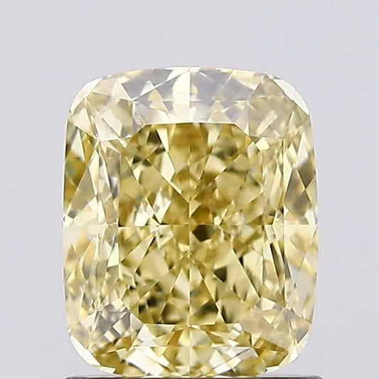 1.25ct Cushion modified Lab Grown Diamond (Colour Fancy Intense Yellow, Clarity VVS2, IGI Certified)