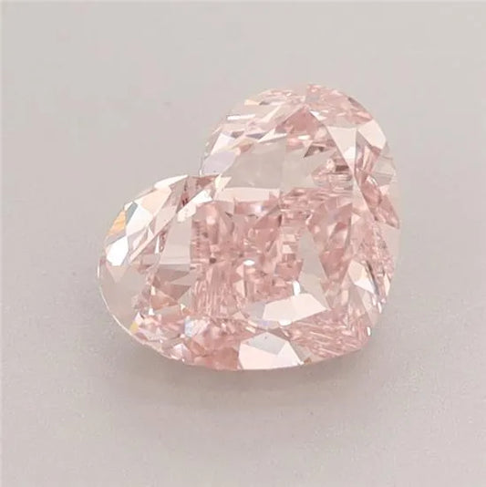 1.36ct Heart Lab Grown Diamond (Colour Fancy Intense Pink, Clarity VS2, IGI Certified)