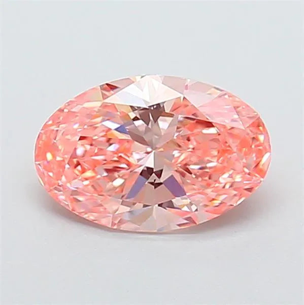 1.51ct Oval Lab Grown Diamond (Colour Fancy Vivid Pink, Clarity VVS2, IGI Certified)