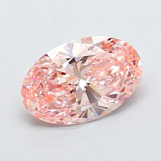 1.51ct Oval Lab Grown Diamond (Colour Fancy Vivid Pink, Clarity VVS2, IGI Certified)