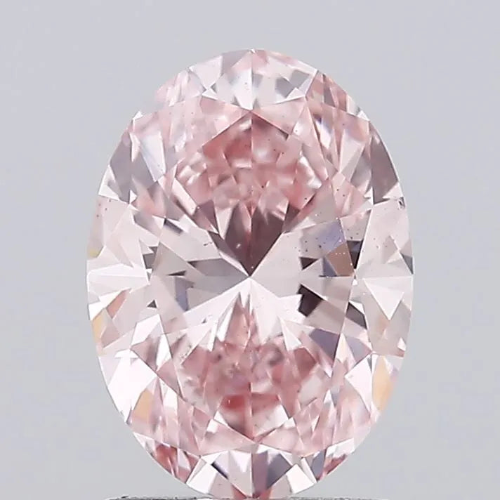 1.52ct Oval Lab Grown Diamond (Colour Fancy Intense Pink, Clarity VS2, IGI Certified)