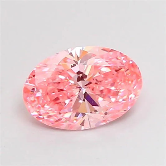 1.52ct Oval Lab Grown Diamond (Colour Fancy Vivid Pink, Clarity VVS2, IGI Certified)