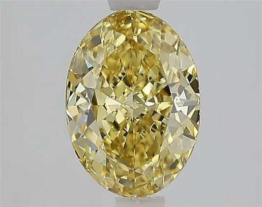 1.54ct Oval Lab Grown Diamond (Colour Fancy Intense Yellow, Clarity VVS2, IGI Certified)