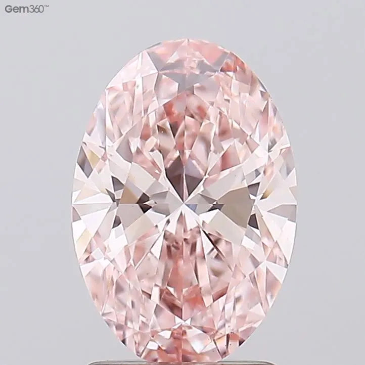 1.55ct Oval Lab Grown Diamond (Colour Fancy Intense Pink, Clarity VS1, IGI Certified)