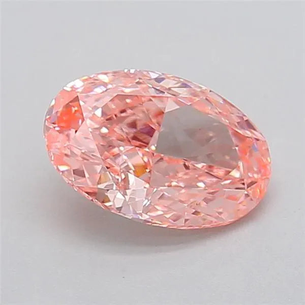 1.55ct Oval Lab Grown Diamond (Colour Fancy Vivid Pink, Clarity VVS2, IGI Certified)
